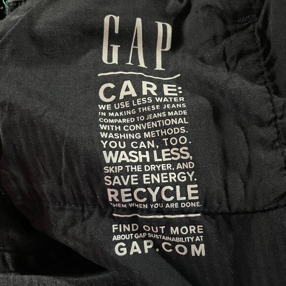 GAP 90s Loose Mid Rise Jeans Denim Jeans Cotton Black Women's Size 33 16R - Picture 6 of 8